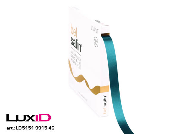 Bel satin 46 zeeblauw 15mm x 100m